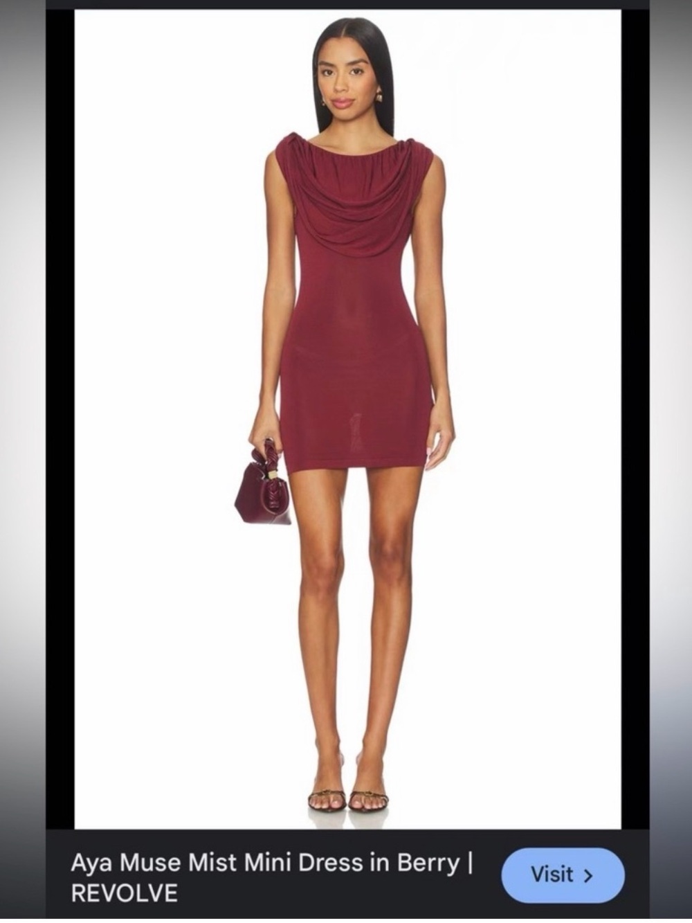 Aya Muse Mist Mini Dress in berry